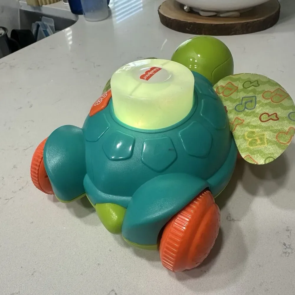 Fisher-Price Linkimals Light-Up Sit-to-Crawl Turtle Toy ABC 123 Musical